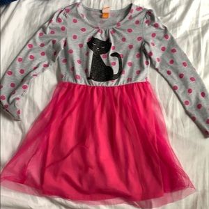 Cat dress casual for little girls
